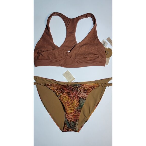 SUMMERFUL Bikini Set - Size Large Pink Shimmer Cup D (real.size M Cup C) - Picture 1 of 9